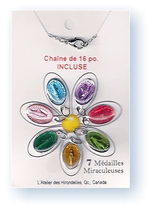 Photo d'une "Marguerite en médailles miraculeuses".